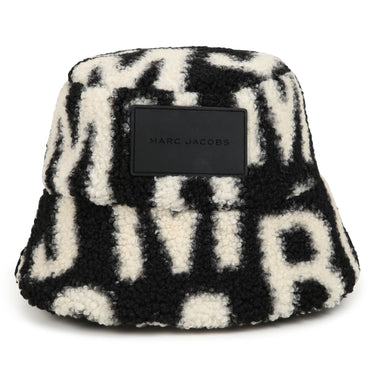 MARC JACOBS Gorro unisex para niño y adolescente negro con blanco